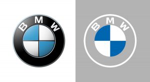 BMW logo before and after