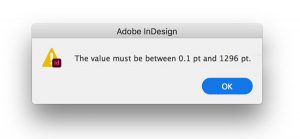 Type size limits in InDesign